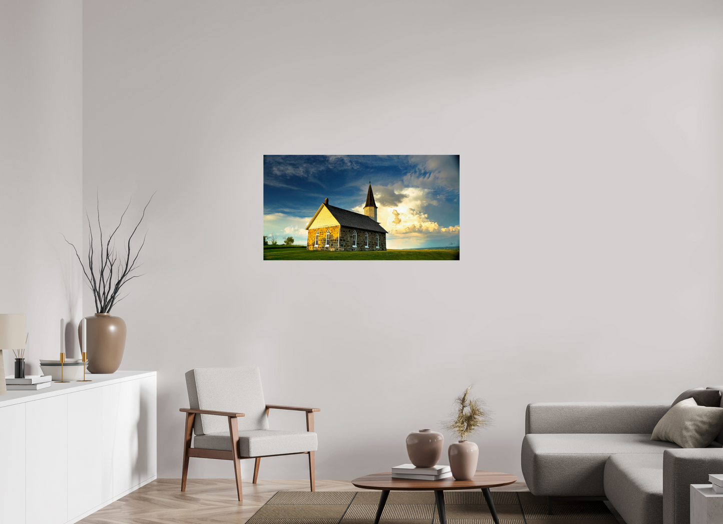 44.6 x 24″, Photo Print On Fuji Crystal DP II Old Stone Church