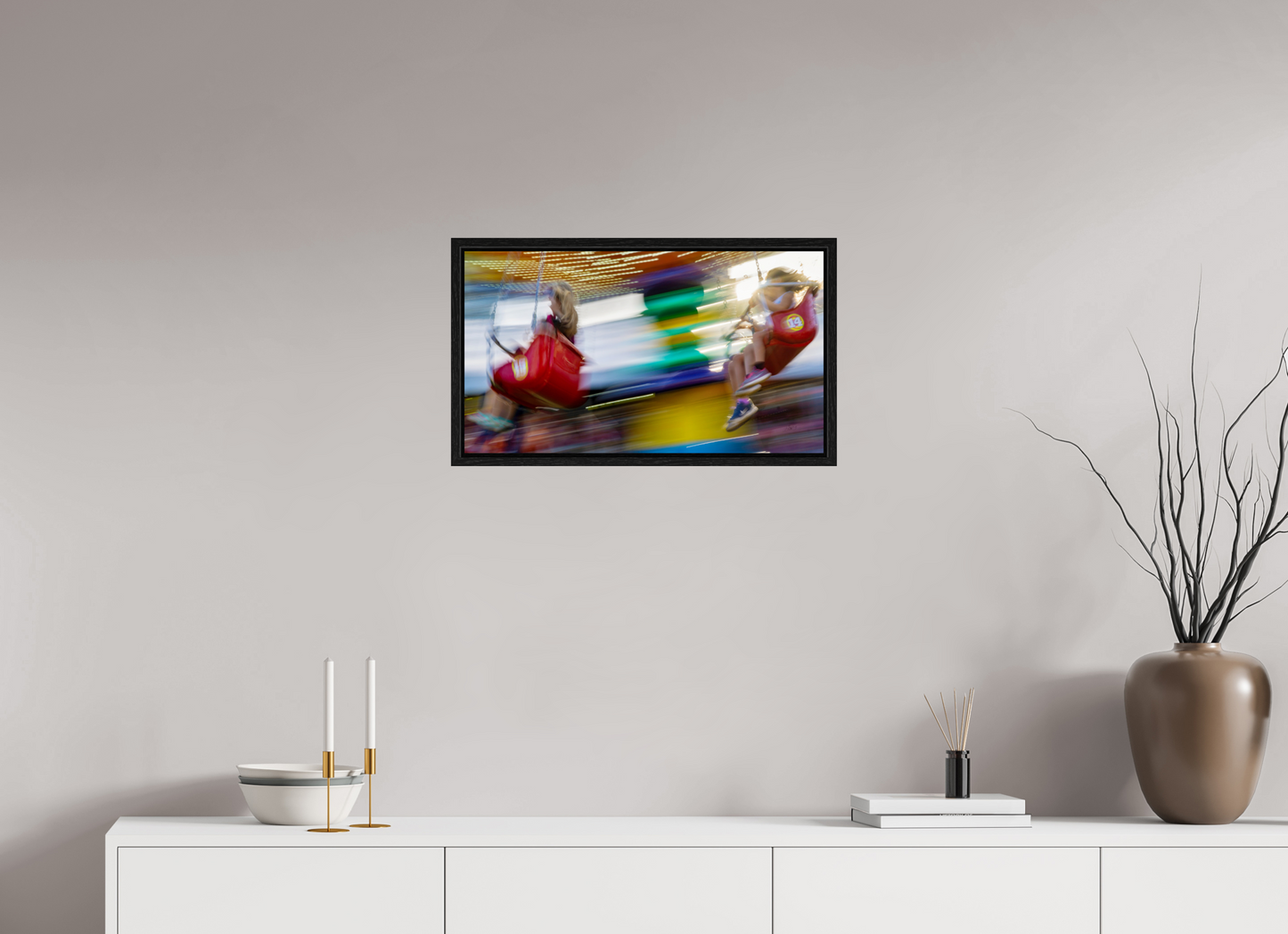 24 x 13.5″, Floater Frame Carnival Joy