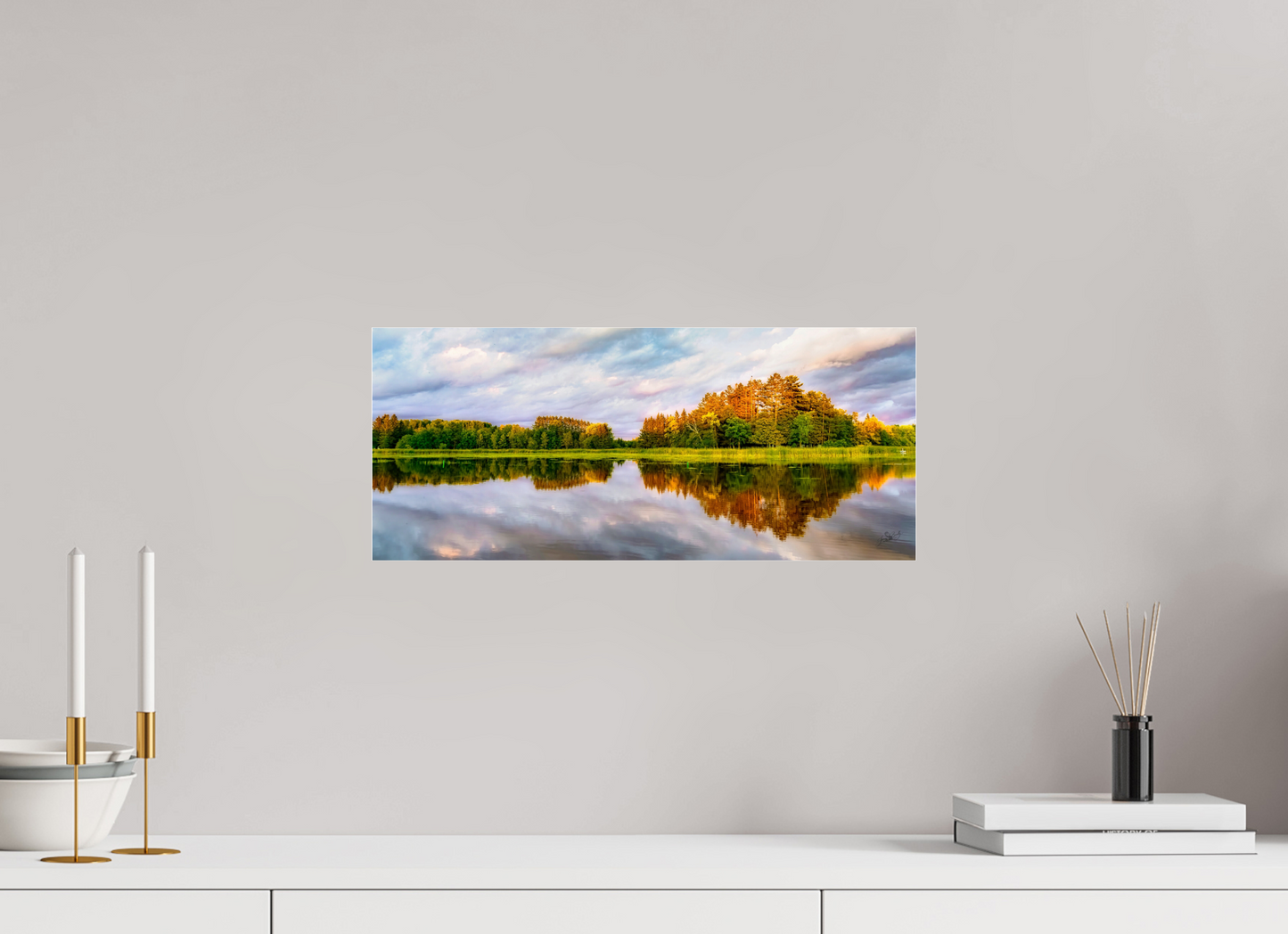 18.7 x 8″, Photo Print Under Acrylic Glass Lone Eagle Metal Acrylic Glass
