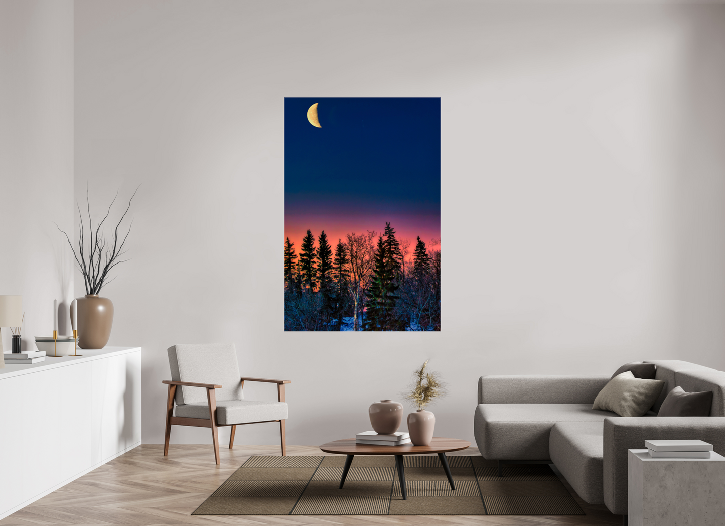 44 x 66″, Stretched Canvas Howl at the Moon