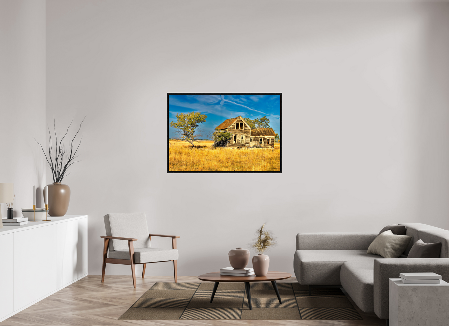 51.1 x 35″, Floater Frame Lone Tree