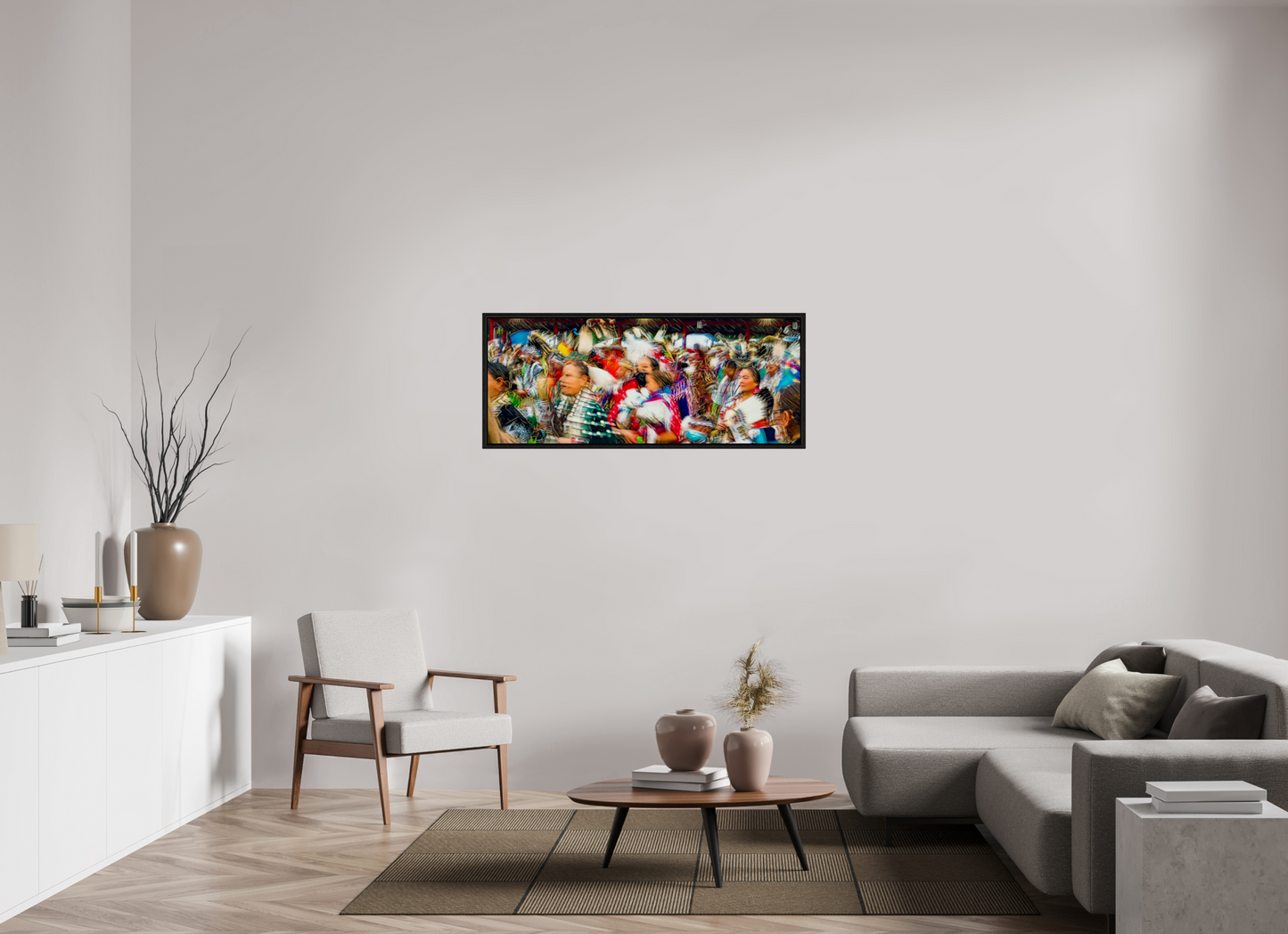 50 x 20″, Floater Frame Grand Entry