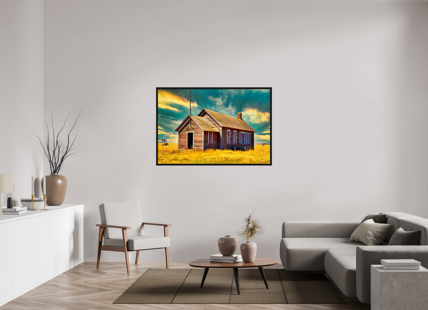 54 x 36″, Floater Frame Little Red School House