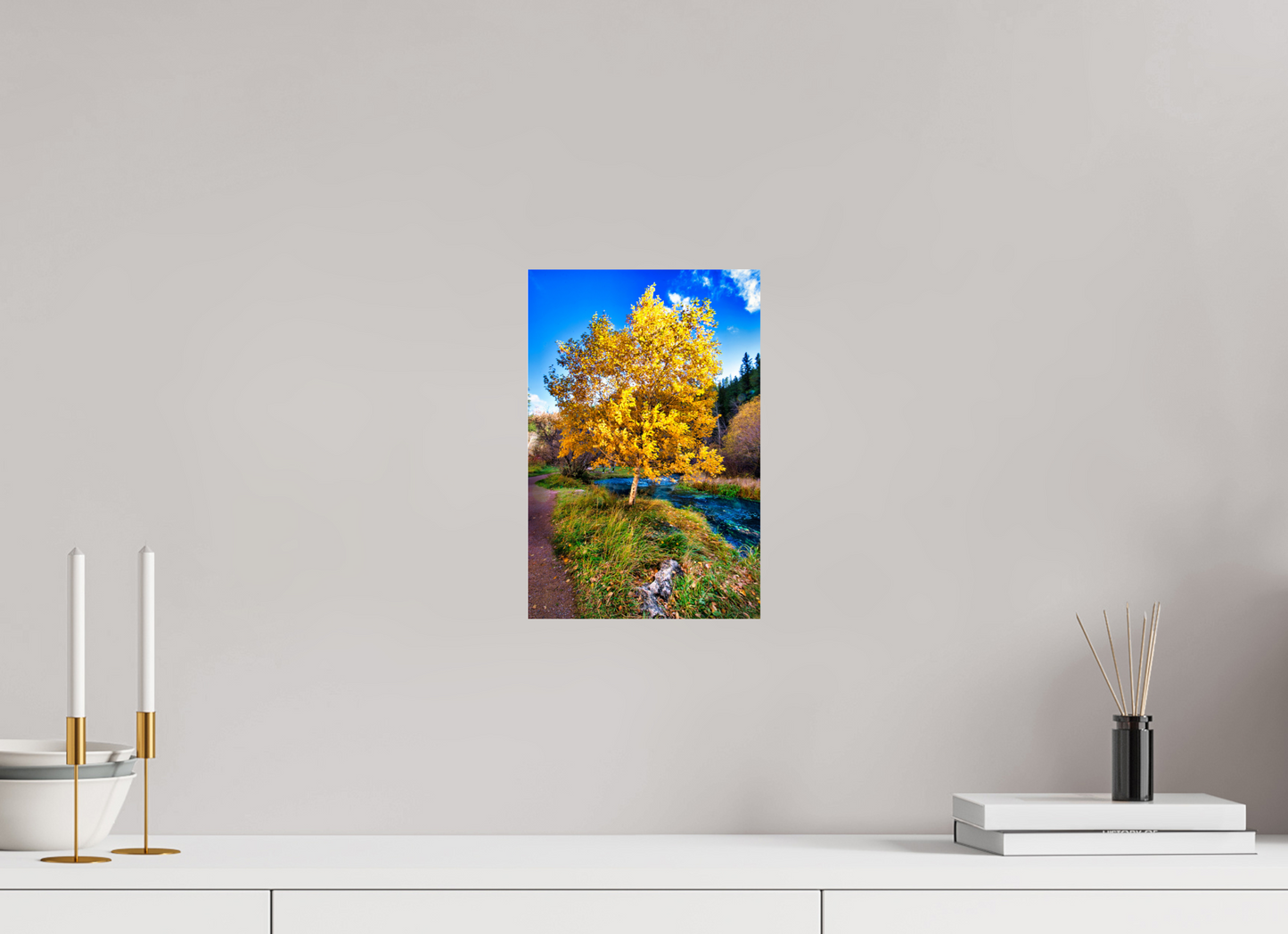 8 x 12″, Metal Prints Spearfish Canyon Yellow Tree