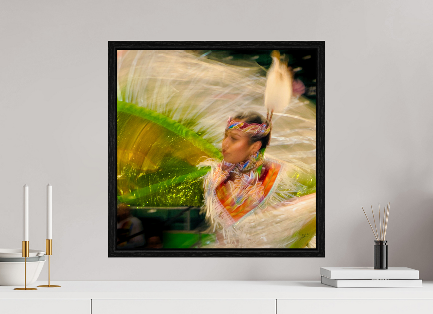 20 x 20″, Floater Frame Grace