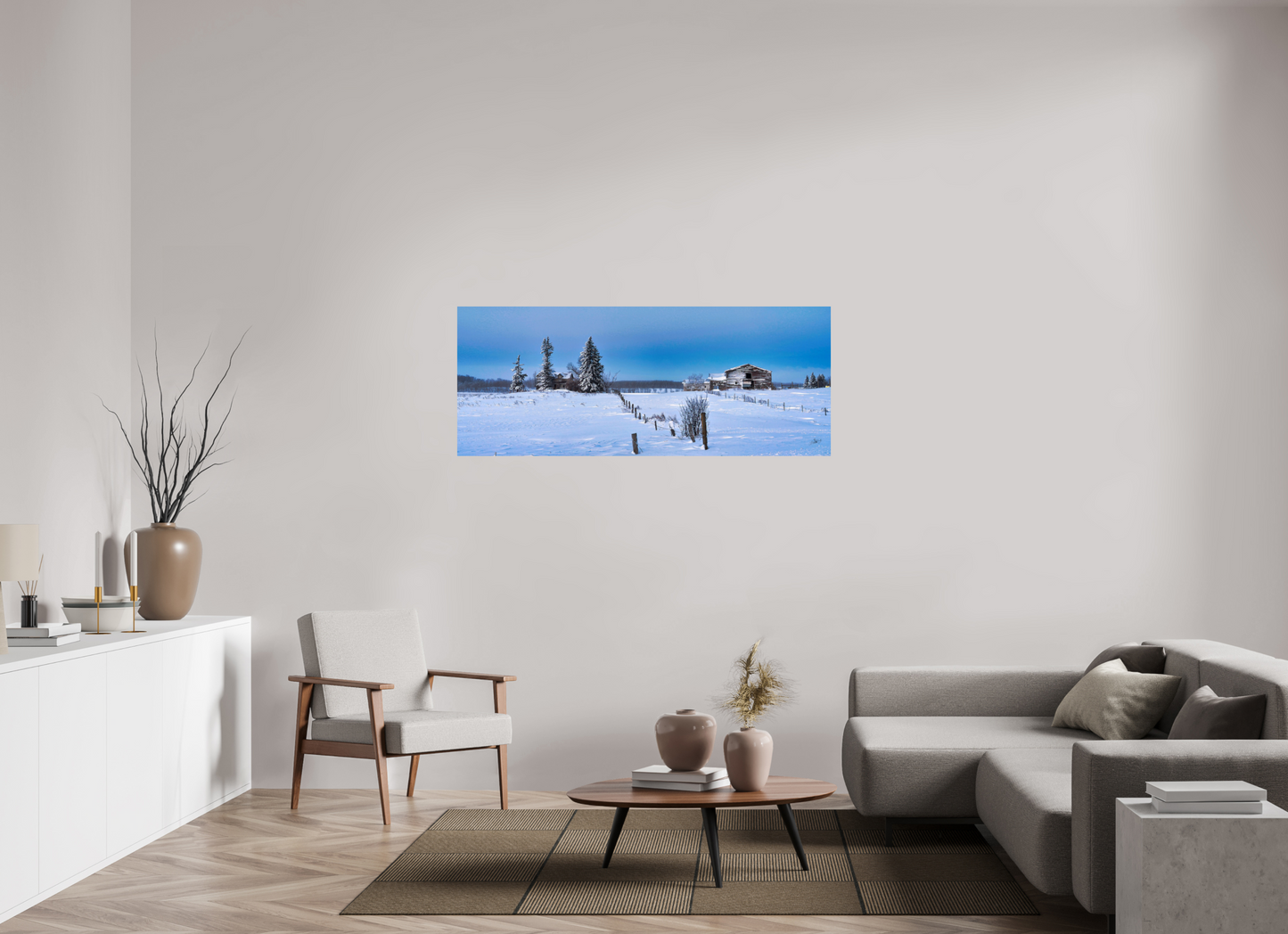 60 x 24″, Metal Prints Forgotten Farmstead