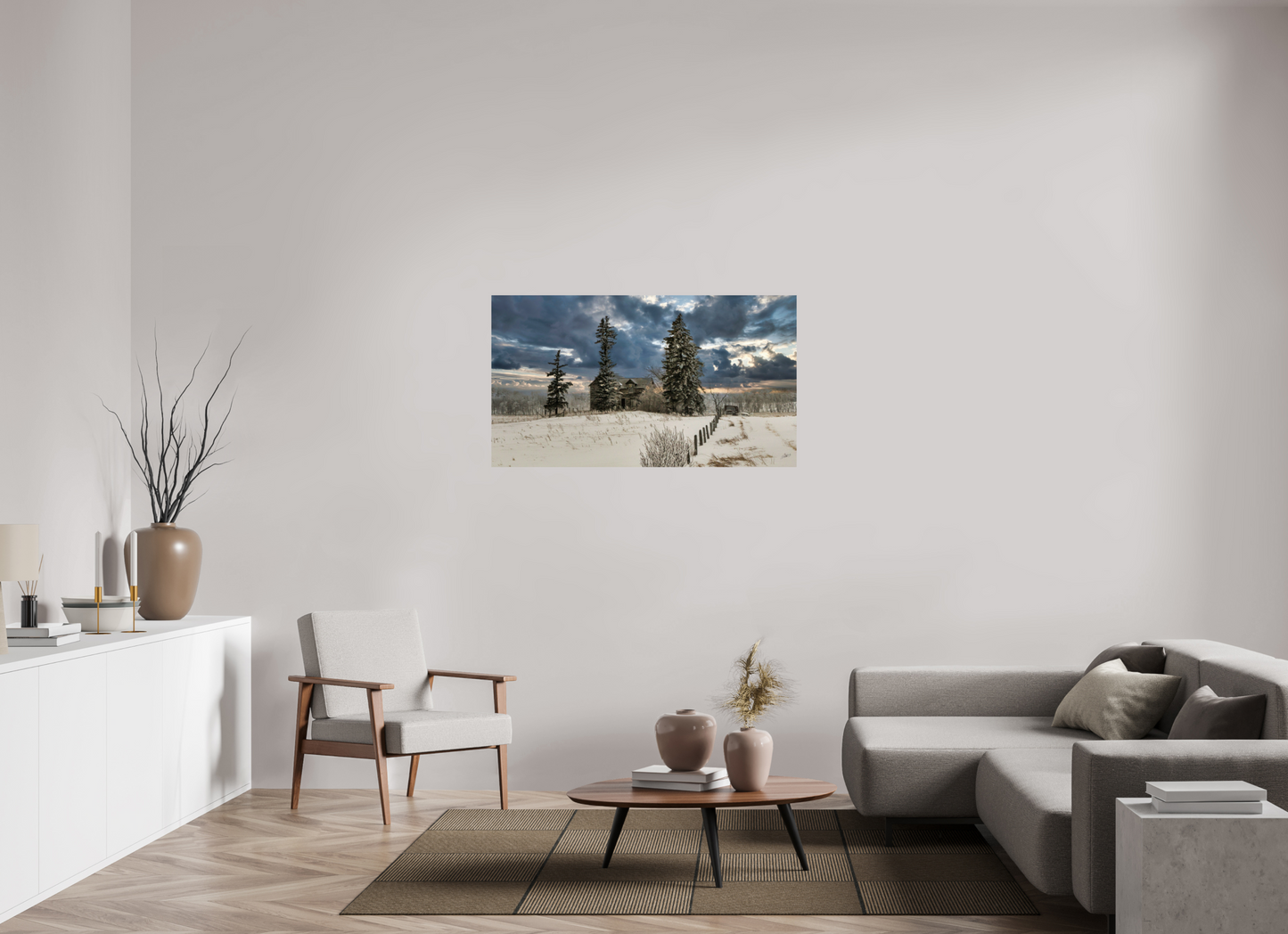 49 x 27.6″, Metal Prints Storm Clouds of Winter
