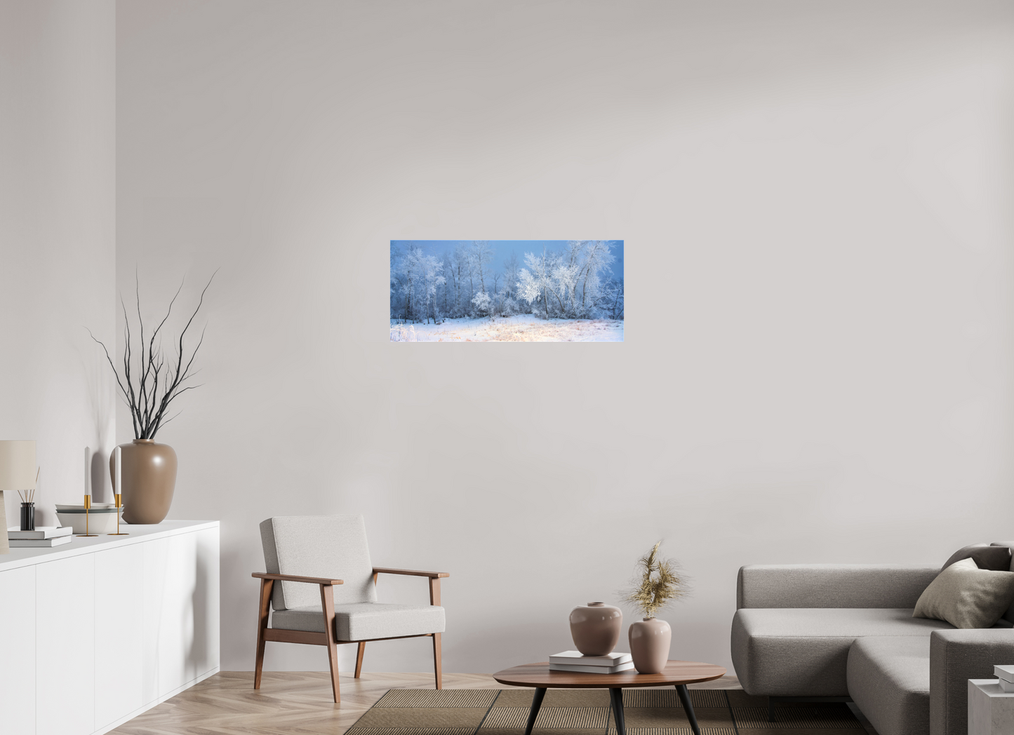 37.3 x 16″, Fine Textile Canvas Frost of Winter