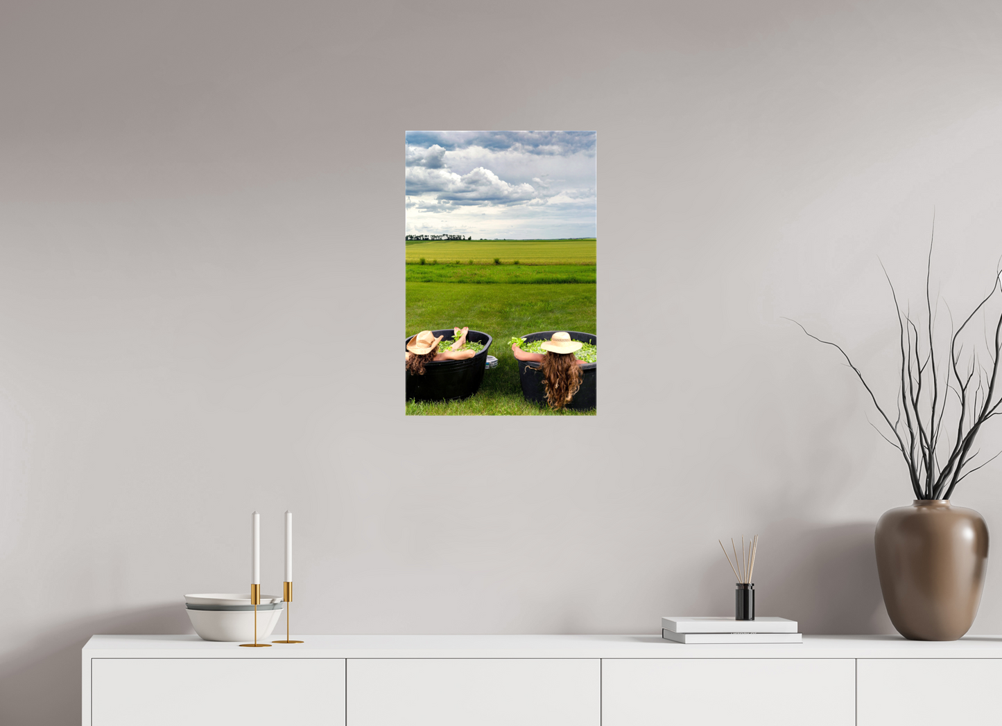 16 x 24″, Stretched Canvas Basil Bath