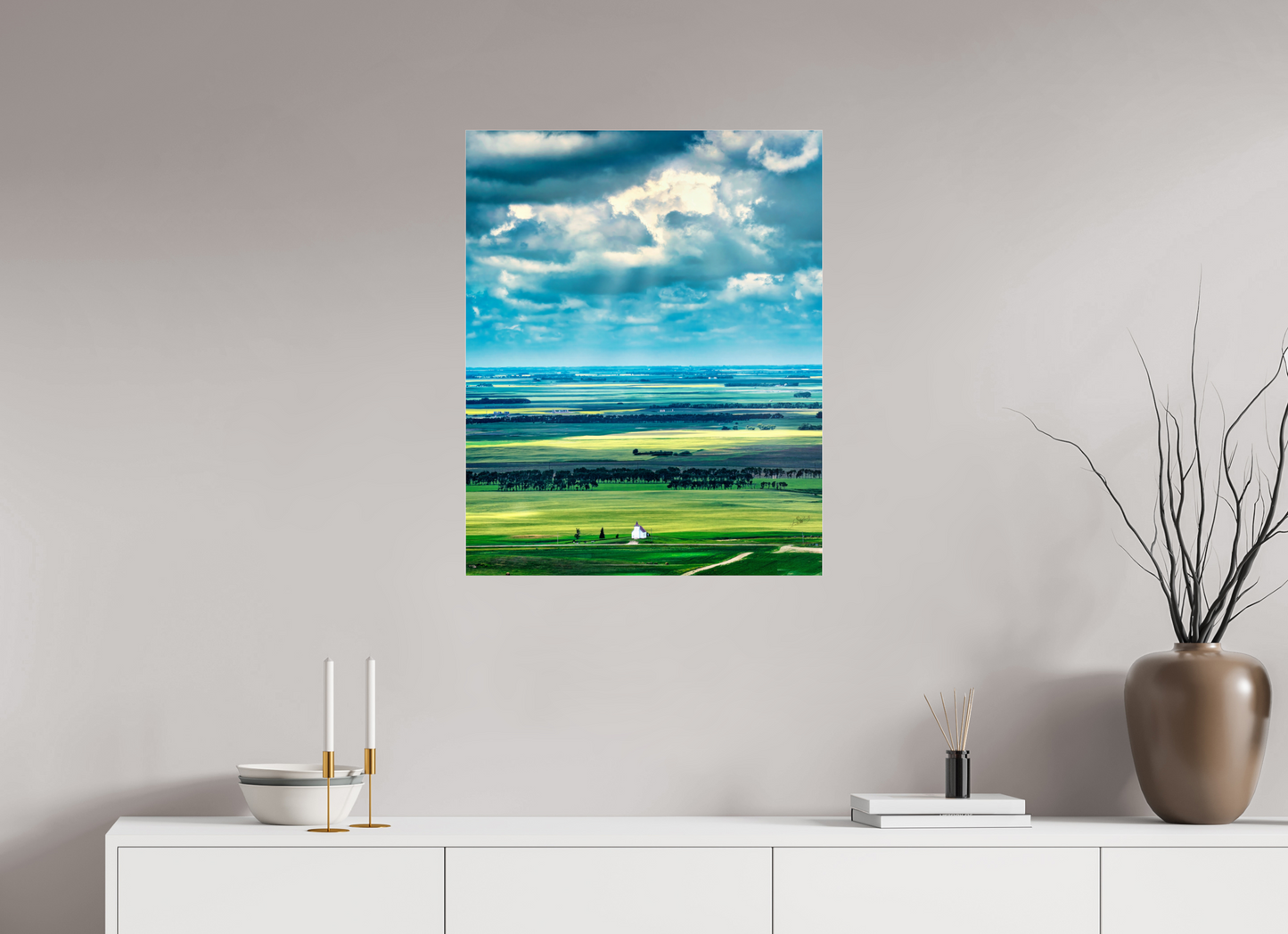 24 x 30″, Photo Print Under Acrylic Glass Faith on the Prairies - Metal Acrylic Glass
