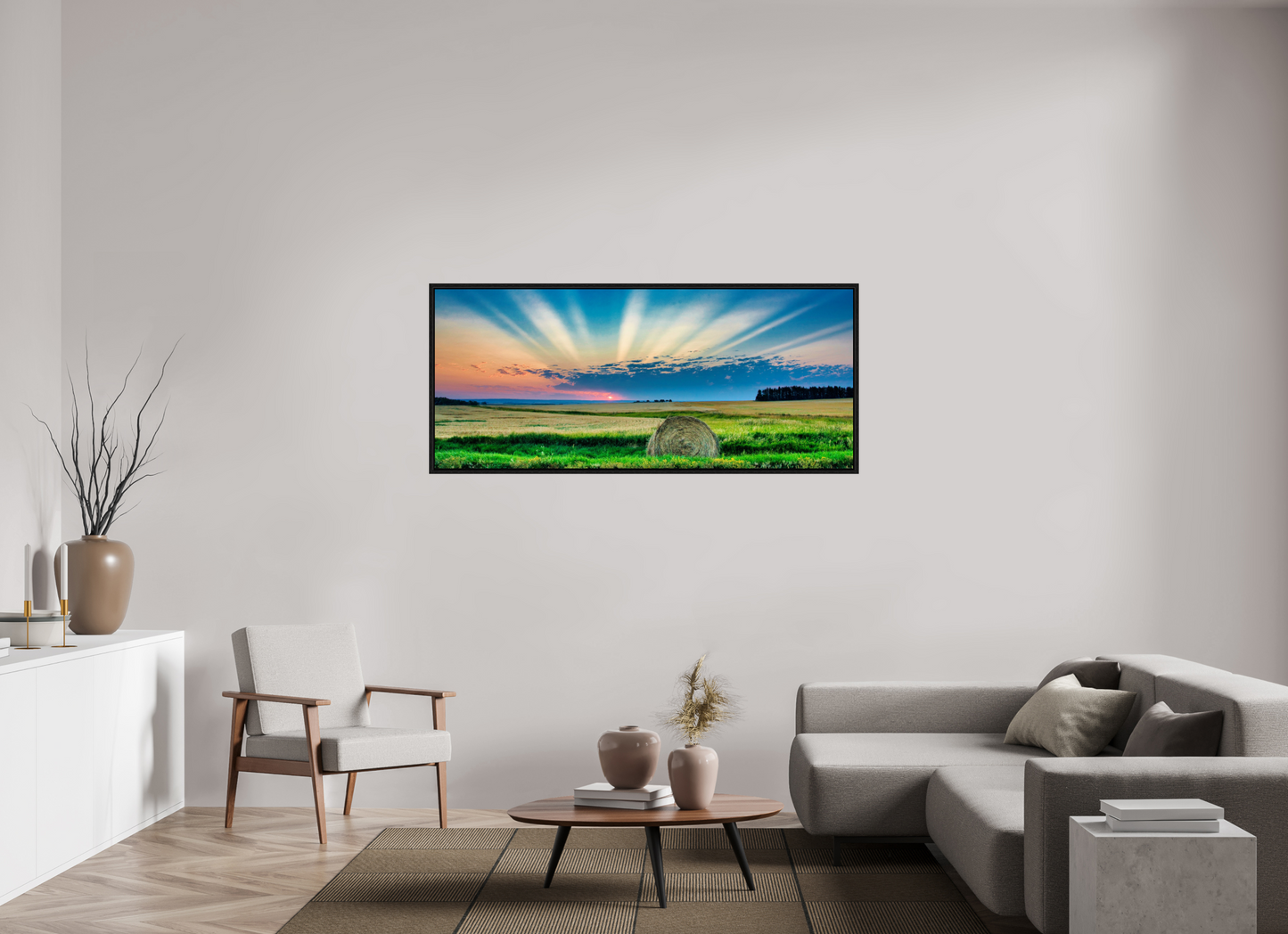 65.3 x 28″, Floater Frame Good Morning Sunshine