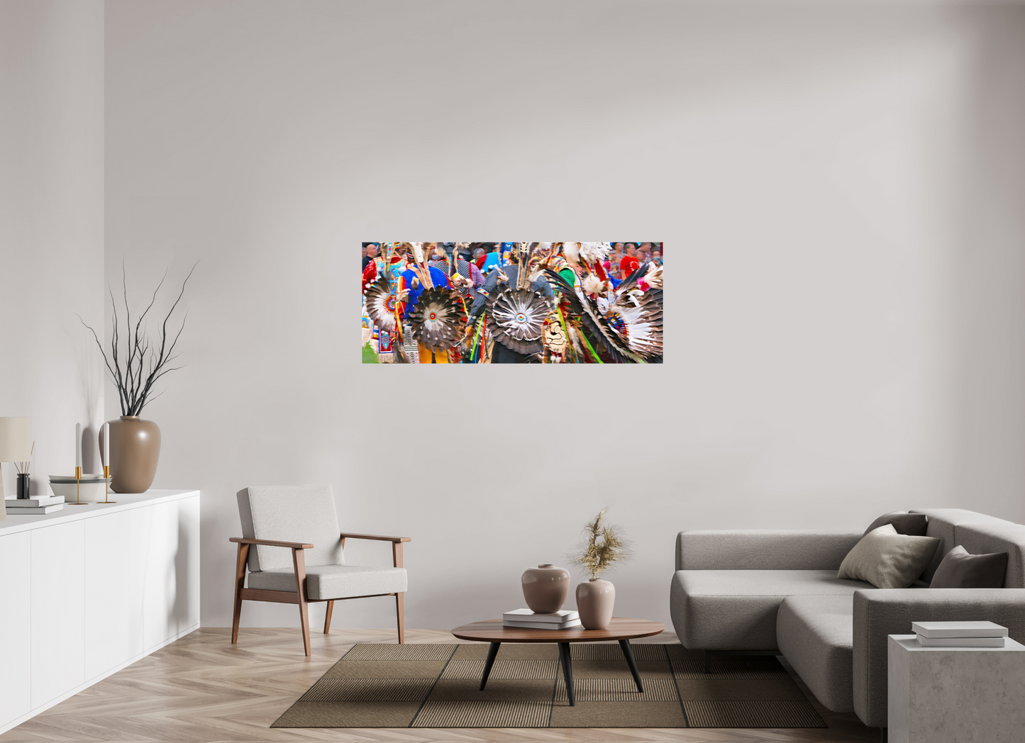 60 x 24″, Stretched Canvas Dakota Gathering