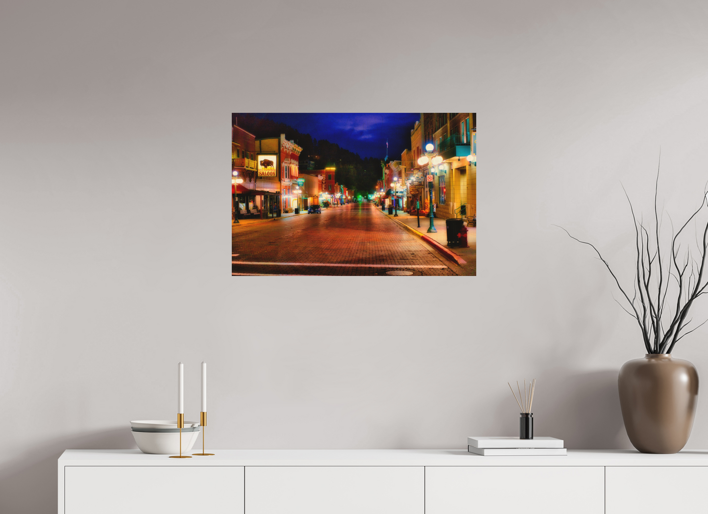 30 x 20″, Wood Print Deadwood at Night 3