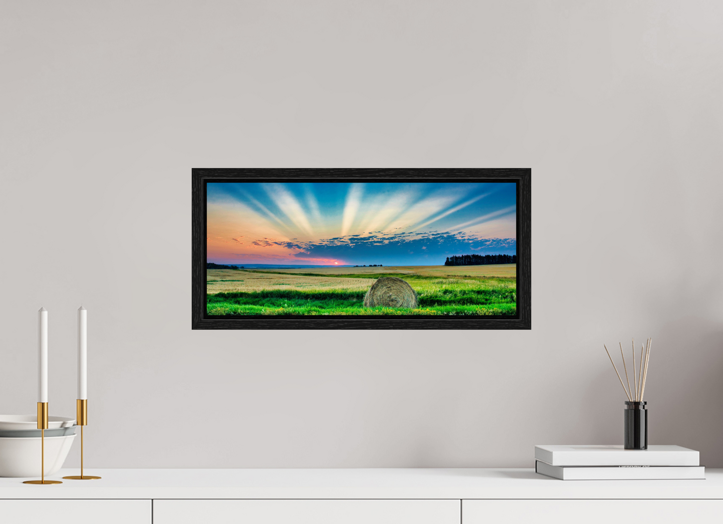 18.7 x 8″, Floater Frame Good Morning Sunshine