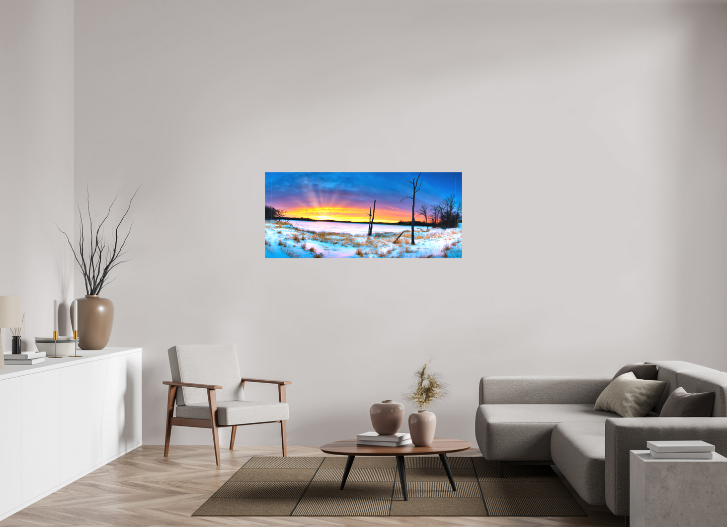 55.6 x 24″, Fine Textile Canvas Winters Walk