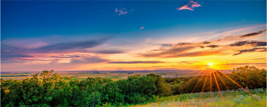 Main image Setting Prairie Sun Metal Acrylic Glass