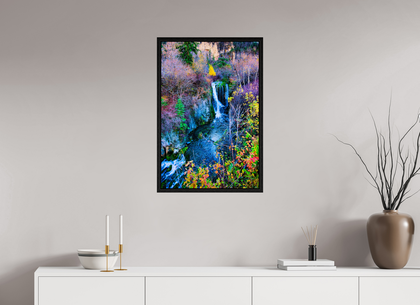 20 x 30″, Floater Frame Roughneck Falls Spearfish Canyon