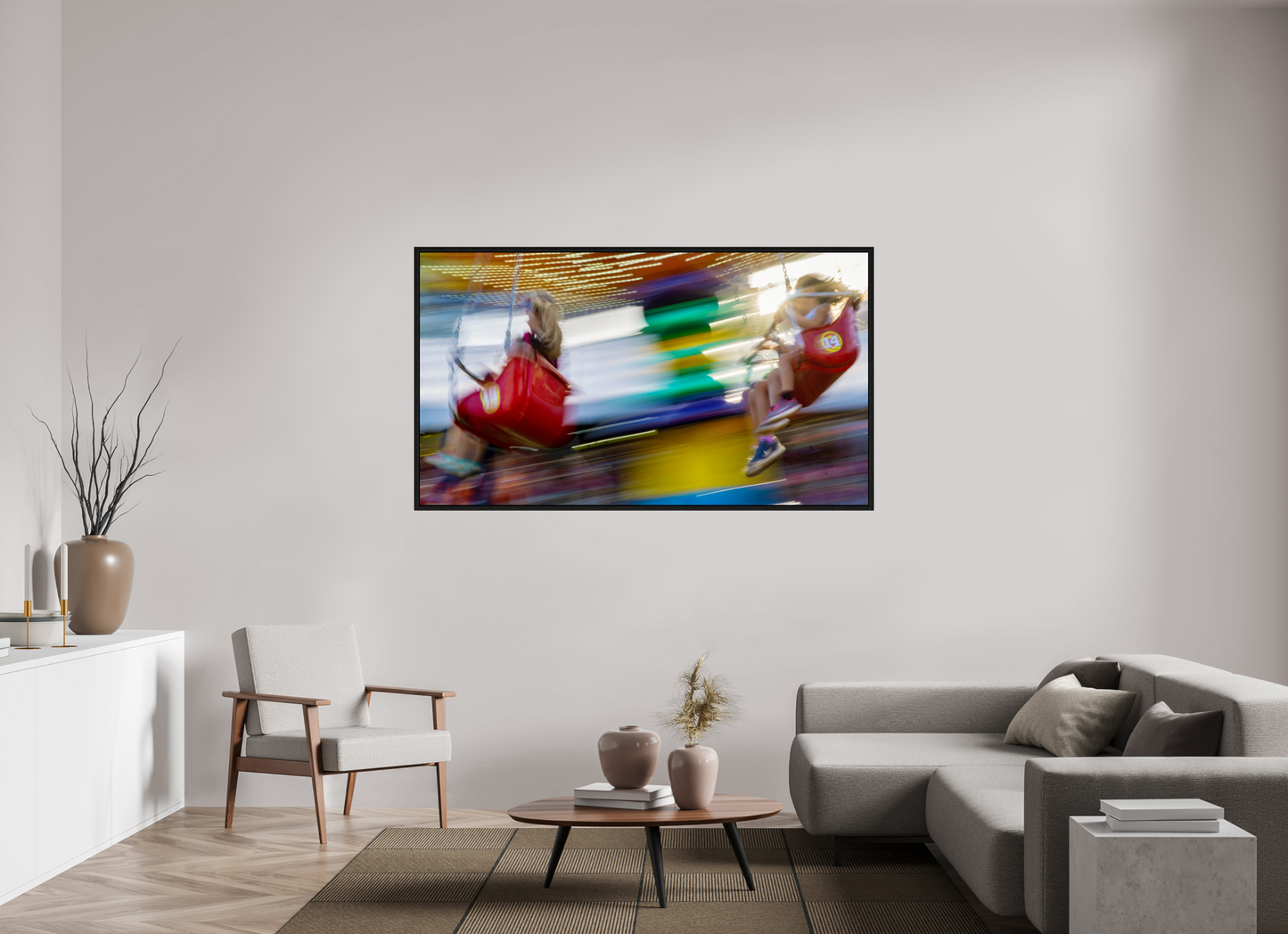 70 x 39.4″, Floater Frame Carnival Joy