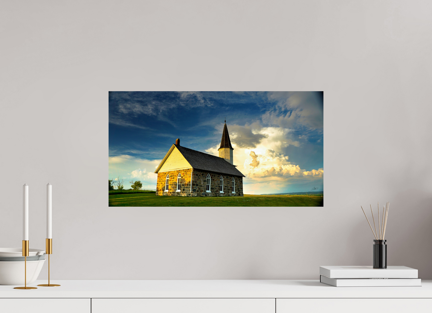 22.3 x 12″, Photo Print On Fuji Crystal DP II Old Stone Church