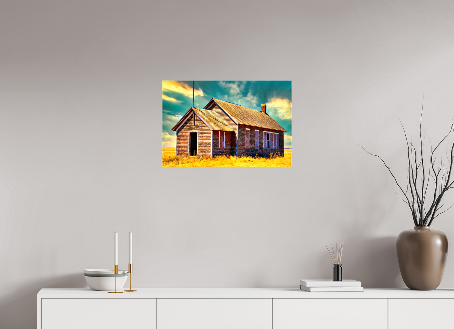 24 x 16″, Stretched Canvas Little Red School House