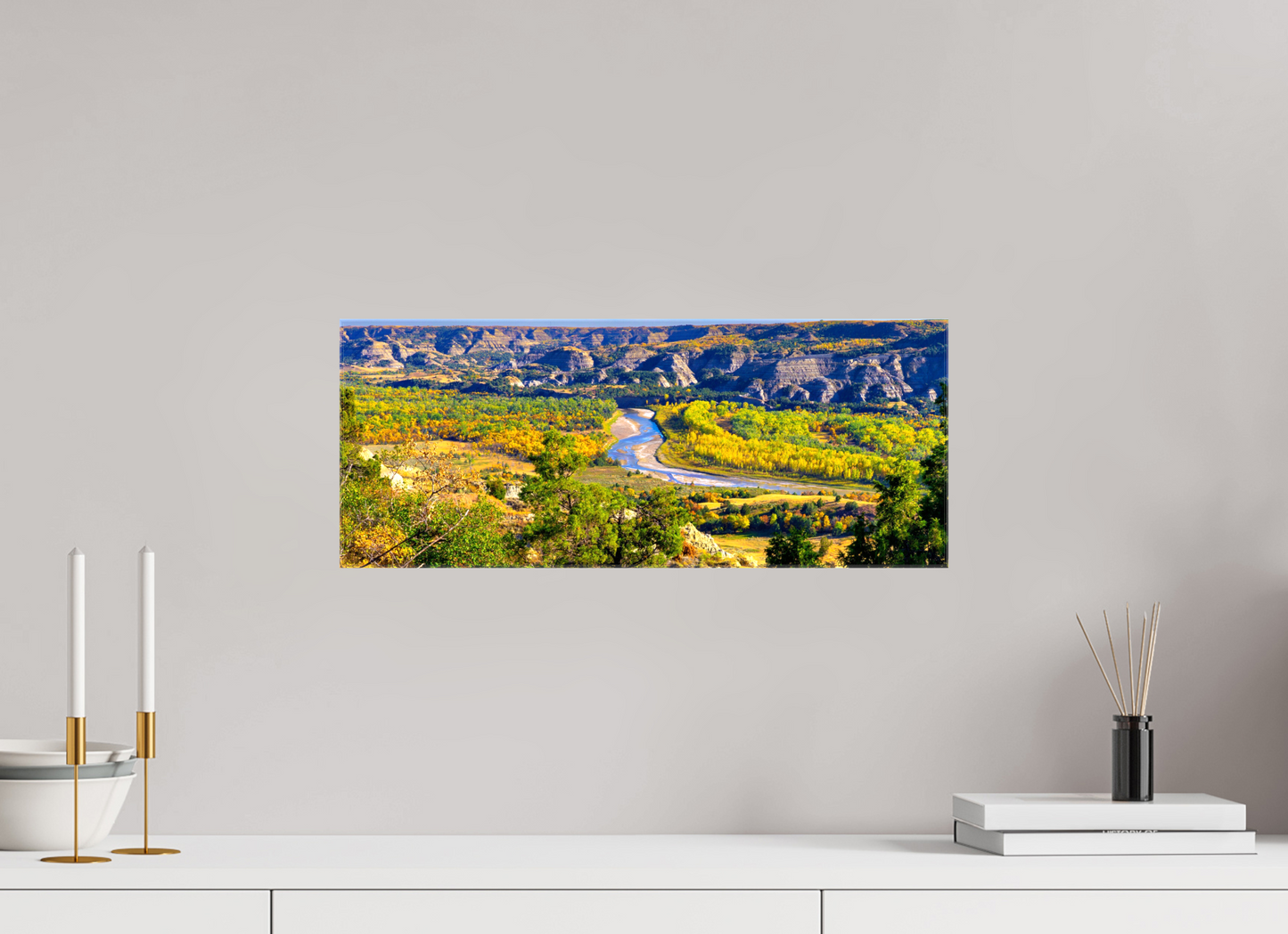 20 x 8″, Stretched Canvas Little Missouri