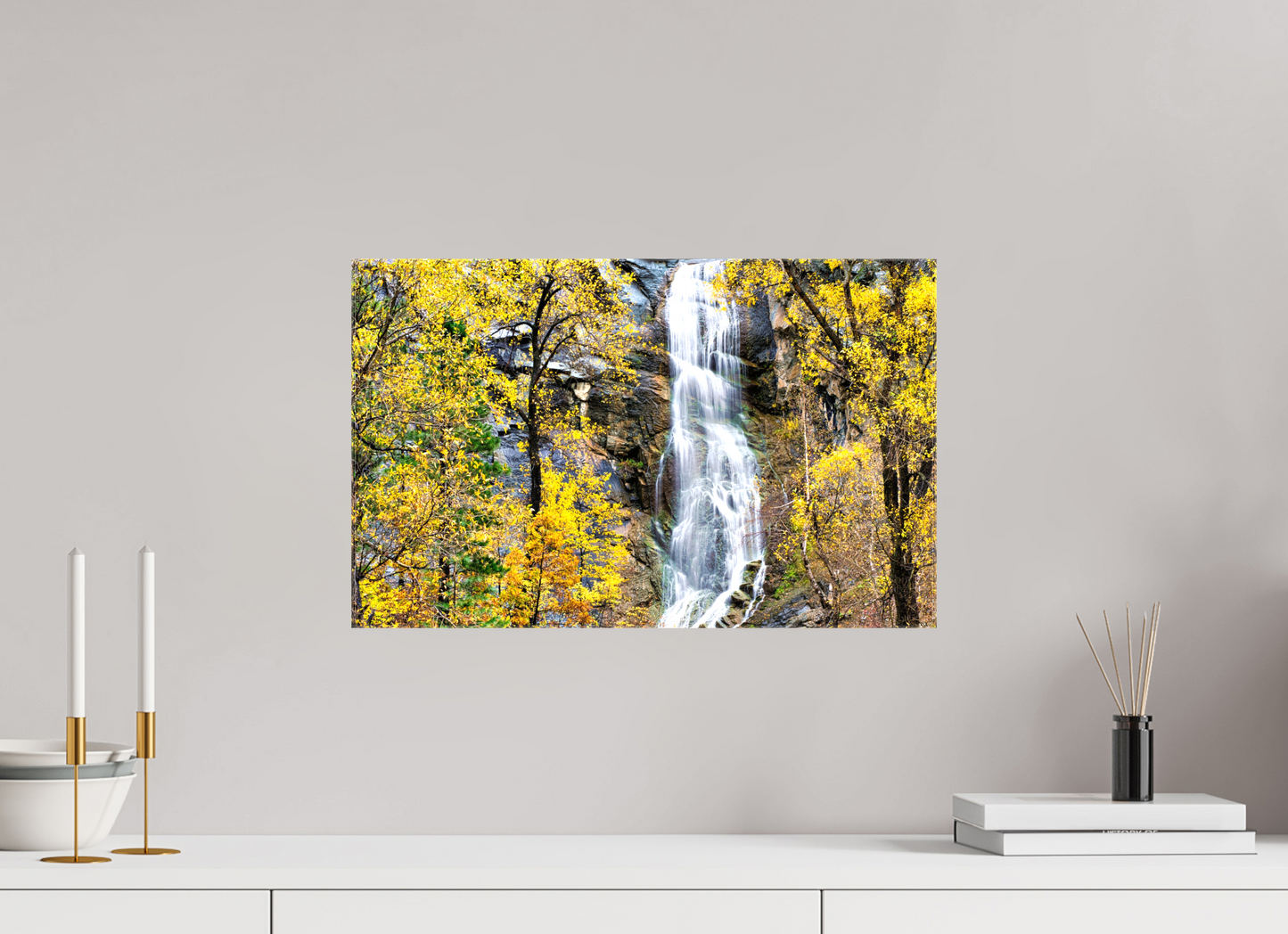 19.2 x 12″, Stretched Canvas Bridal Veil Falls Wide Spearfish Canyon