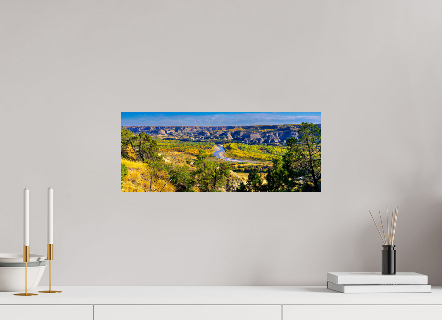 20 x 8″, Metal Prints Little Missouri
