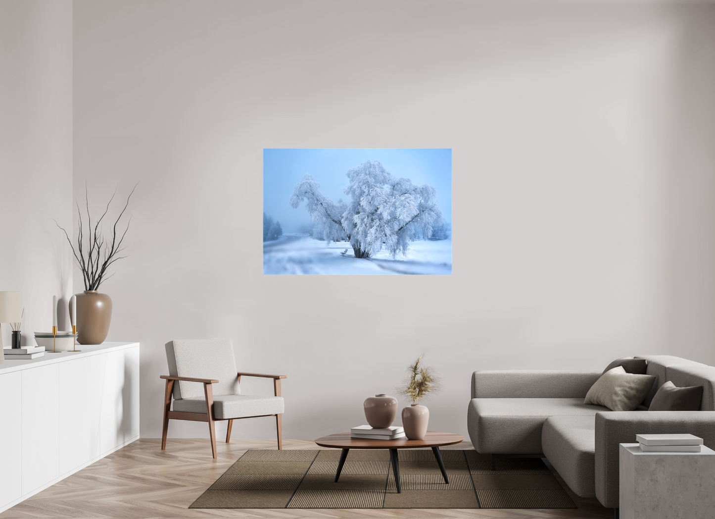 54 x 36″, Stretched Canvas An Oak in Frost