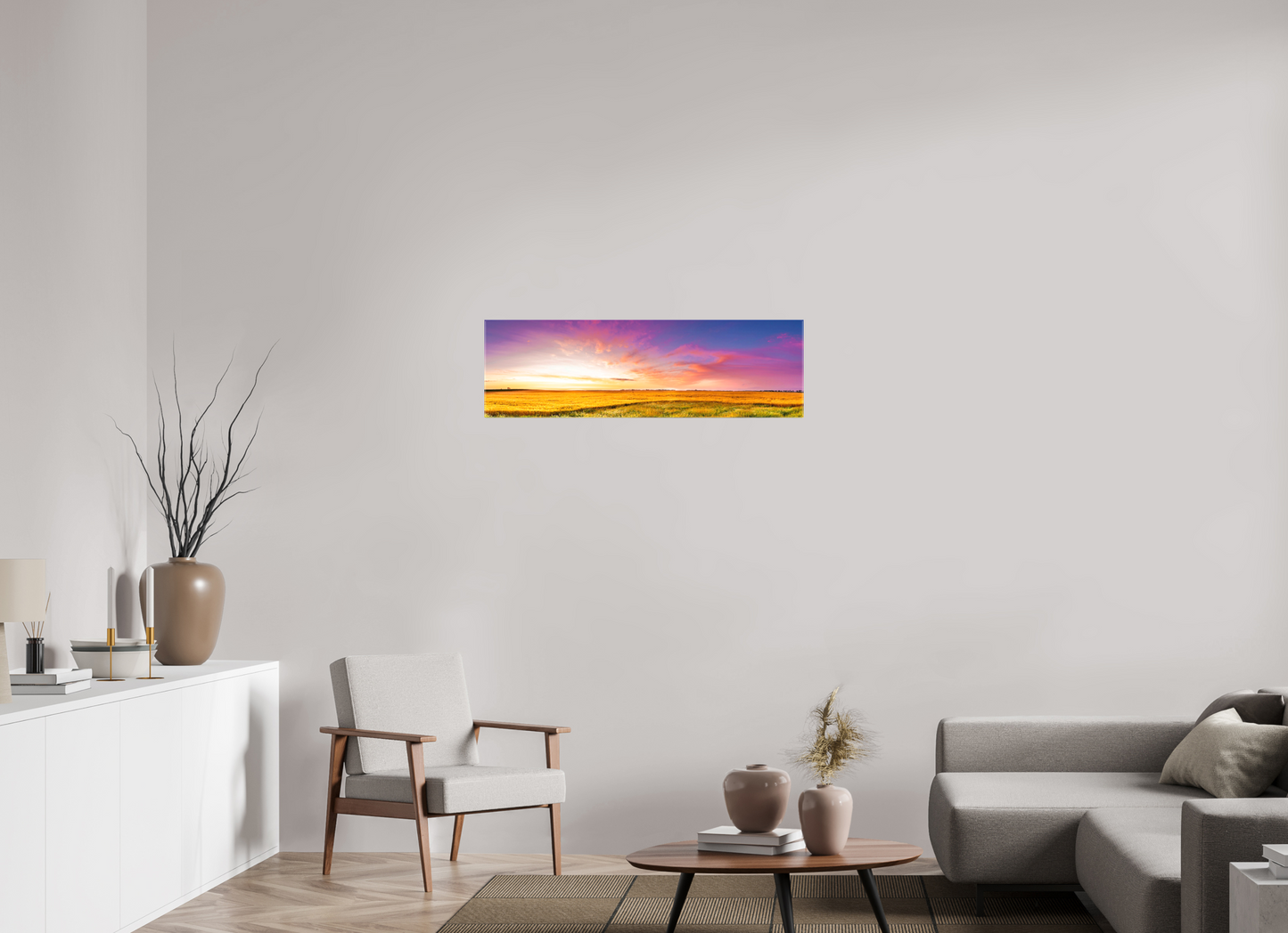 40 x 12″, Stretched Canvas Mawby's Field