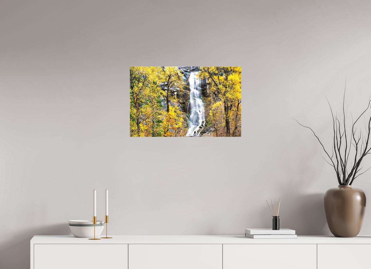 25.6 x 16″, Fine Textile Canvas Bridal Veil Falls Wide Spearfish Canyon