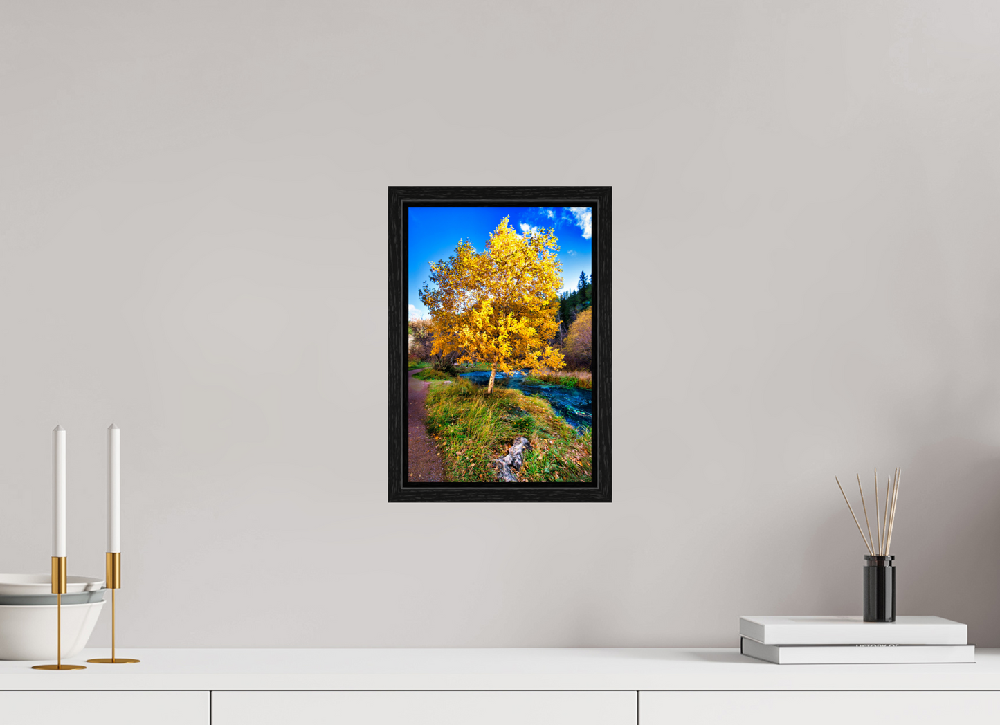 8 x 12″, Floater Frame Spearfish Canyon Yellow Tree
