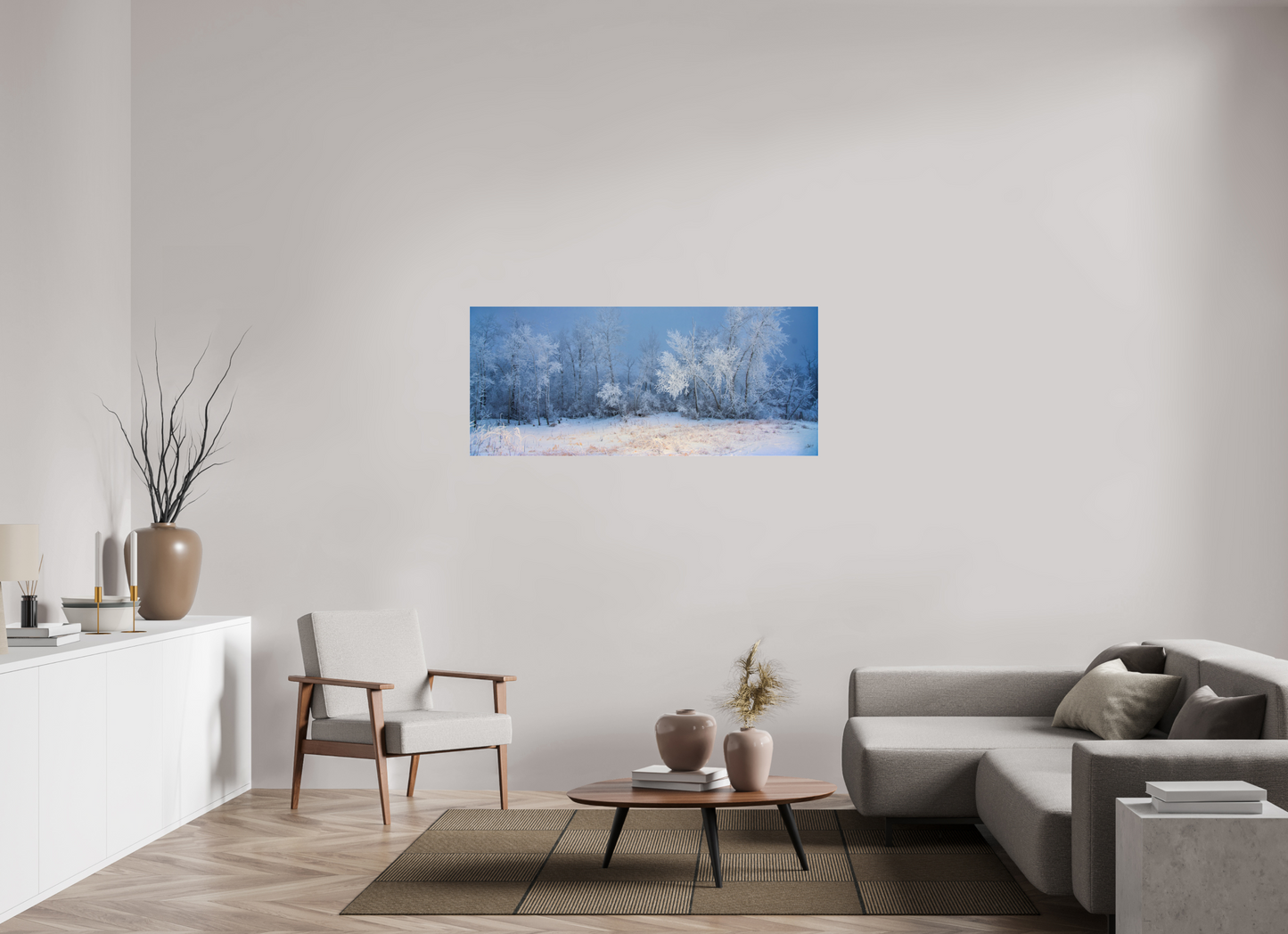 56 x 24″, Photo Print Under Acrylic Glass Frost of Winter - Metal Acrylic Glass
