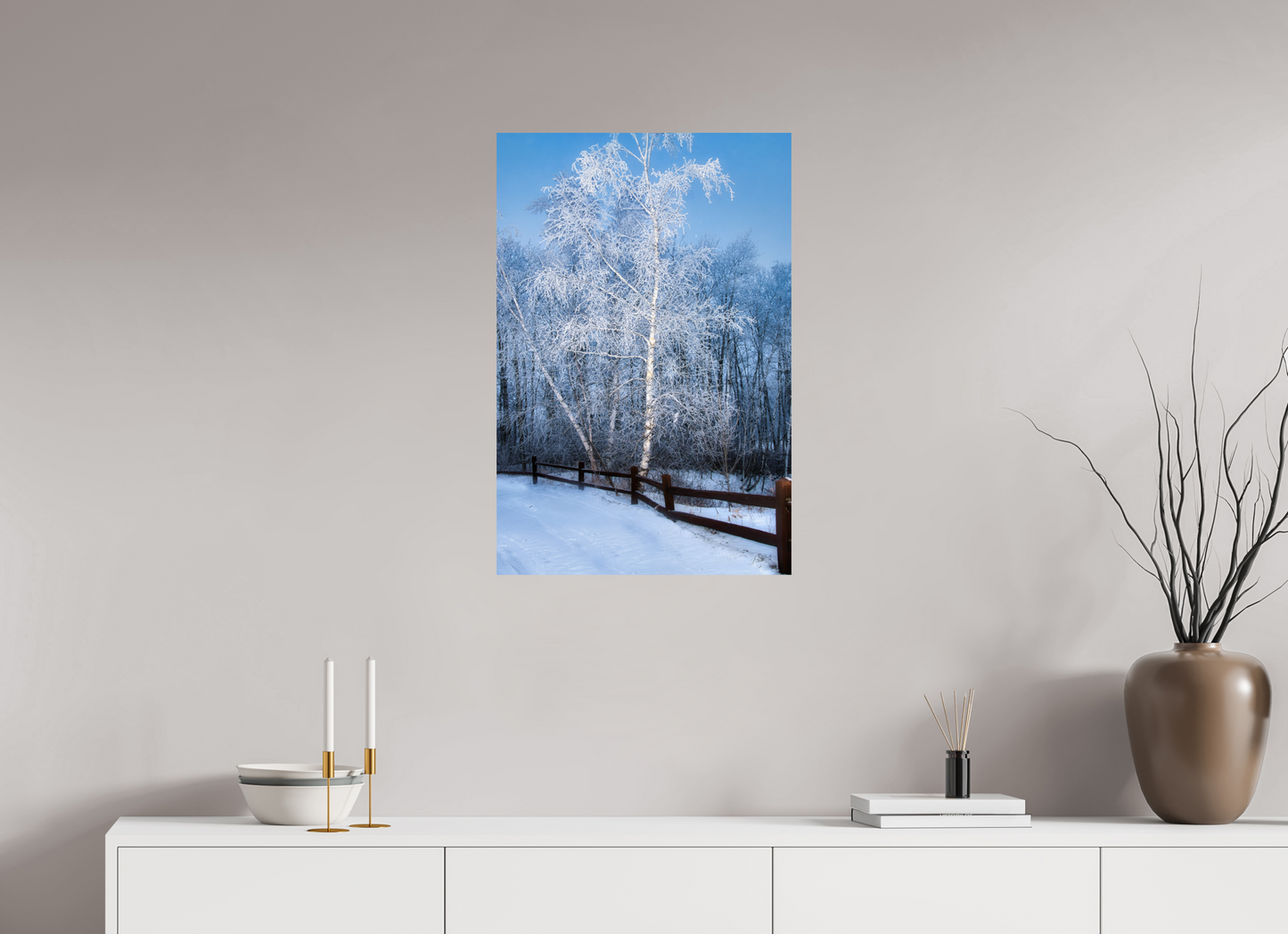 20 x 30″, Photo Print On Fuji Crystal DP II Paper Birch in White