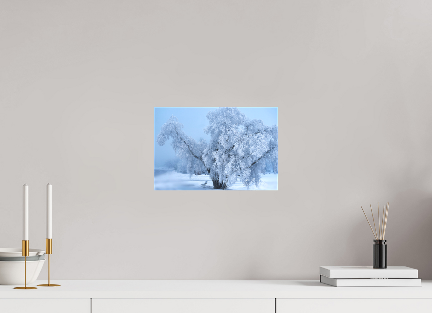12 x 8″, Stretched Canvas An Oak in Frost