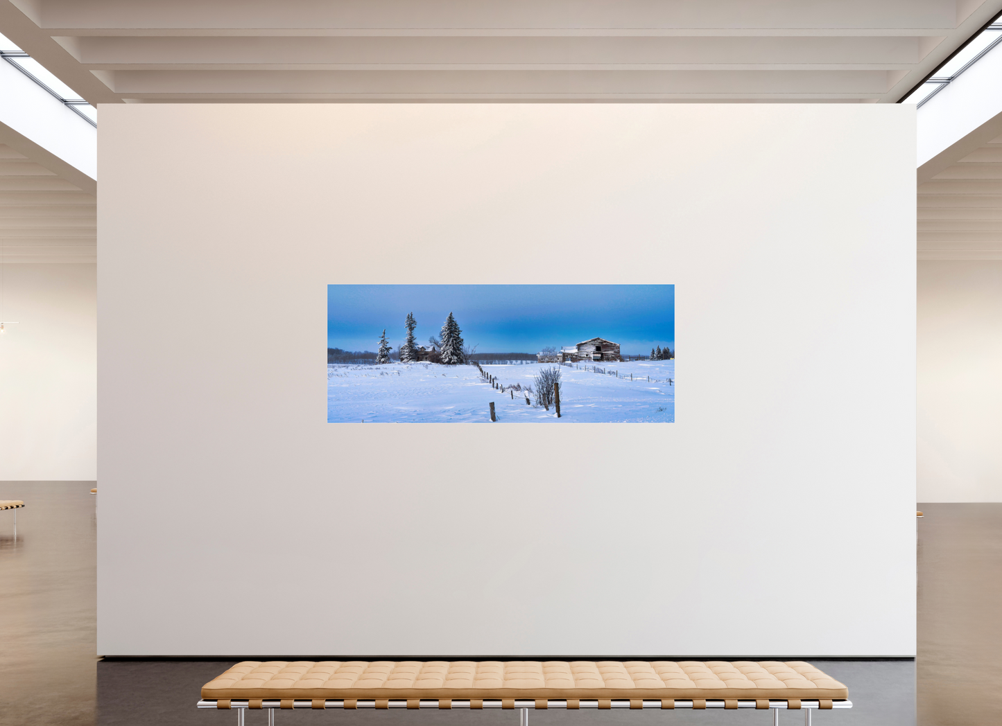 87.5 x 35″, Photo Print Under Acrylic Glass Forgotten Farmstead - Metal Acrylic Glass