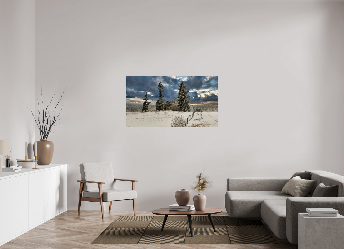 55 x 30.9″, Metal Prints Storm Clouds of Winter