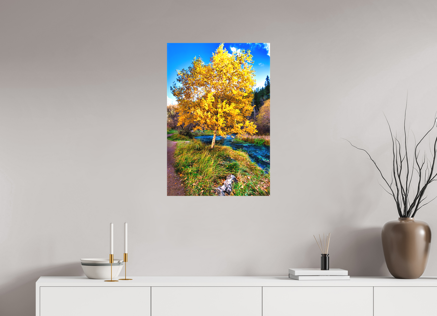 20 x 30″, Fine Textile Canvas Spearfish Canyon Yellow Tree
