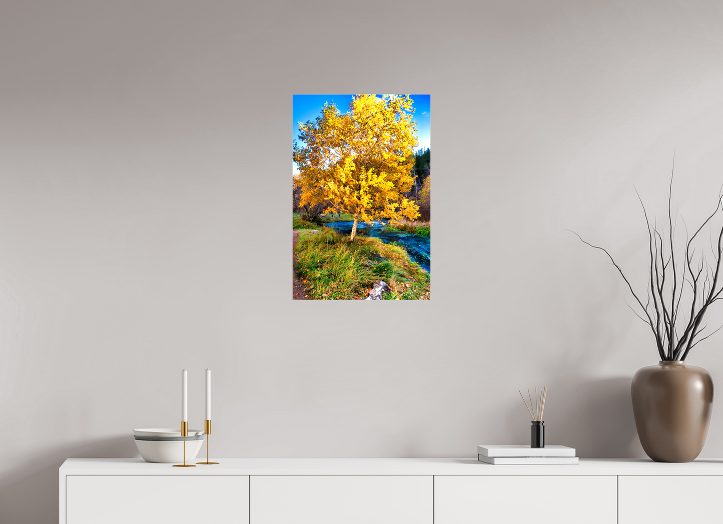 16 x 24″, Stretched Canvas Spearfish Canyon Yellow Tree