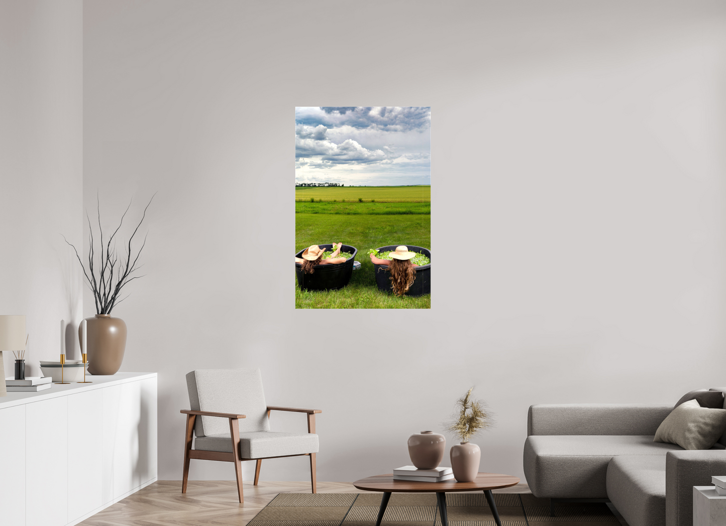 30 x 45″, Stretched Canvas Basil Bath