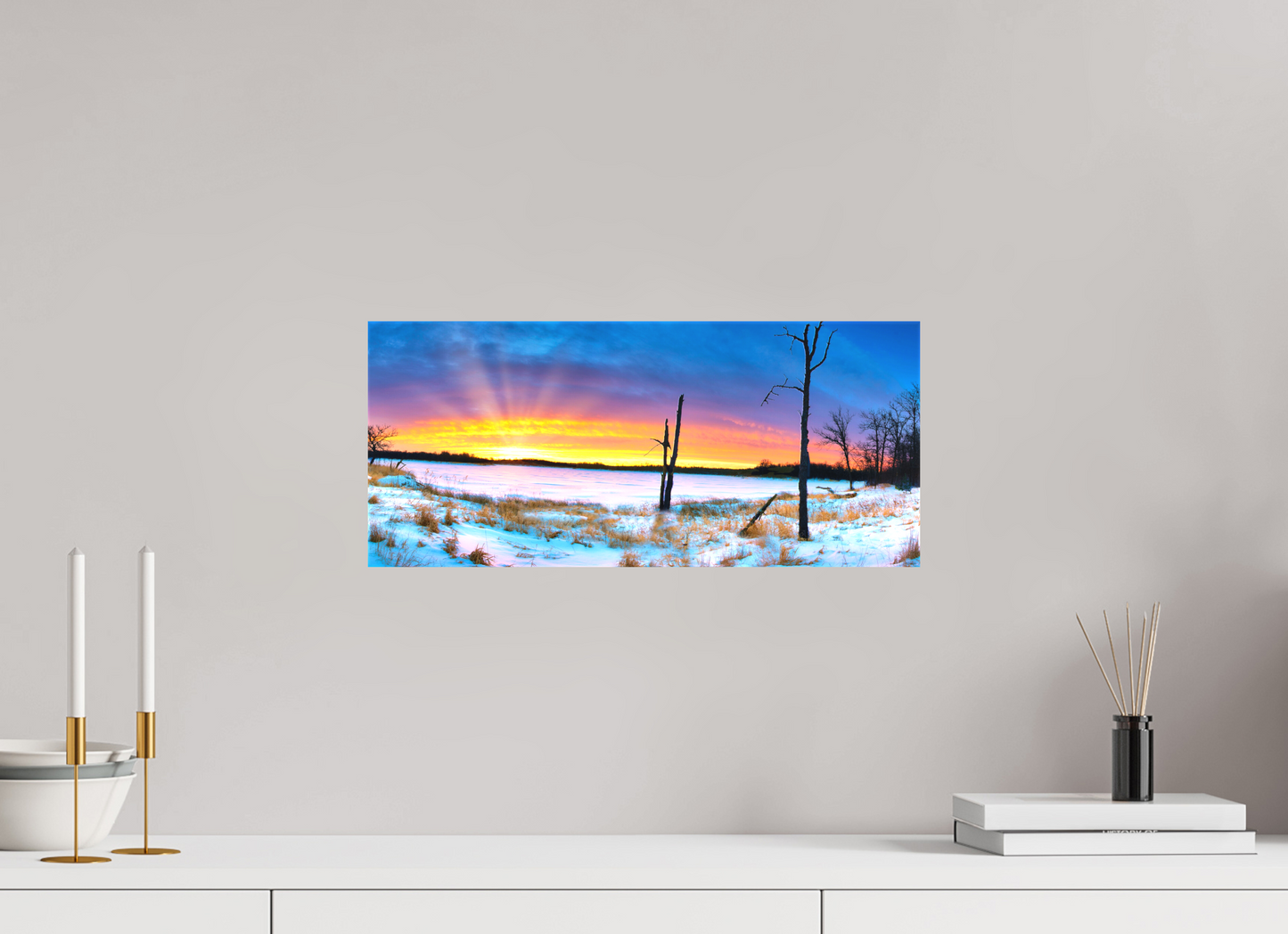 18.5 x 8″, Fine Textile Canvas Winters Walk