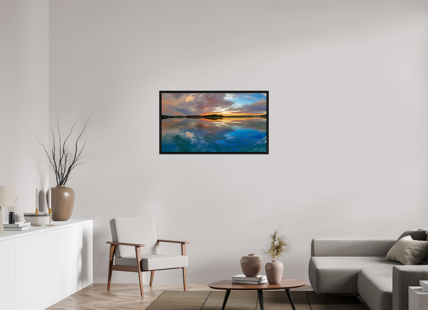 40 x 22.5″, Floater Frame Mirror Images