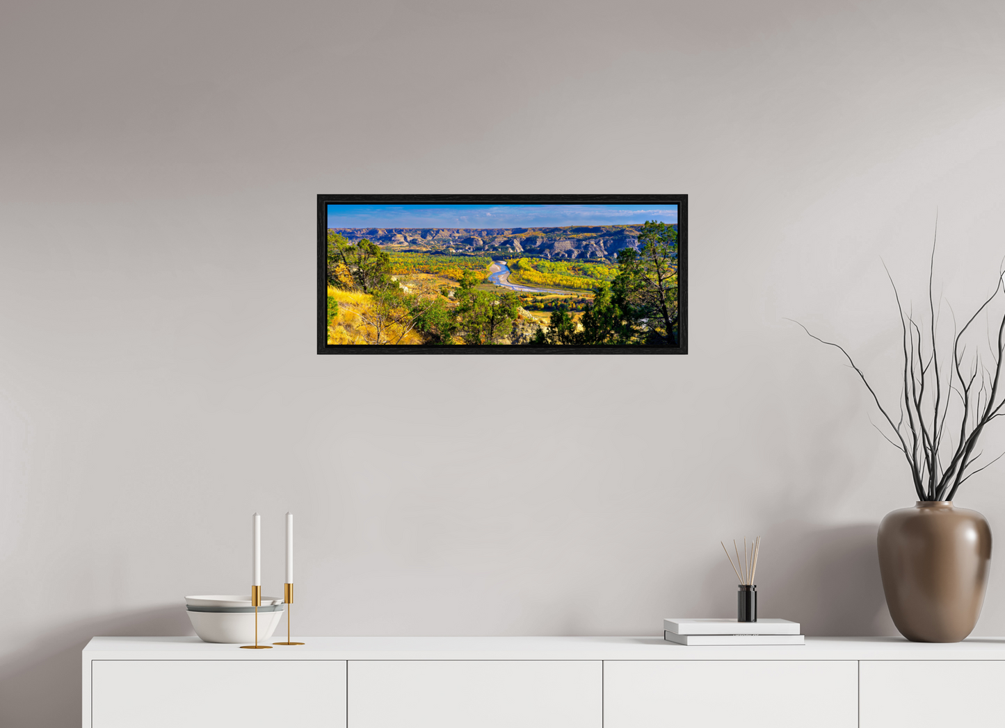 30 x 12″, Floater Frame Little Missouri