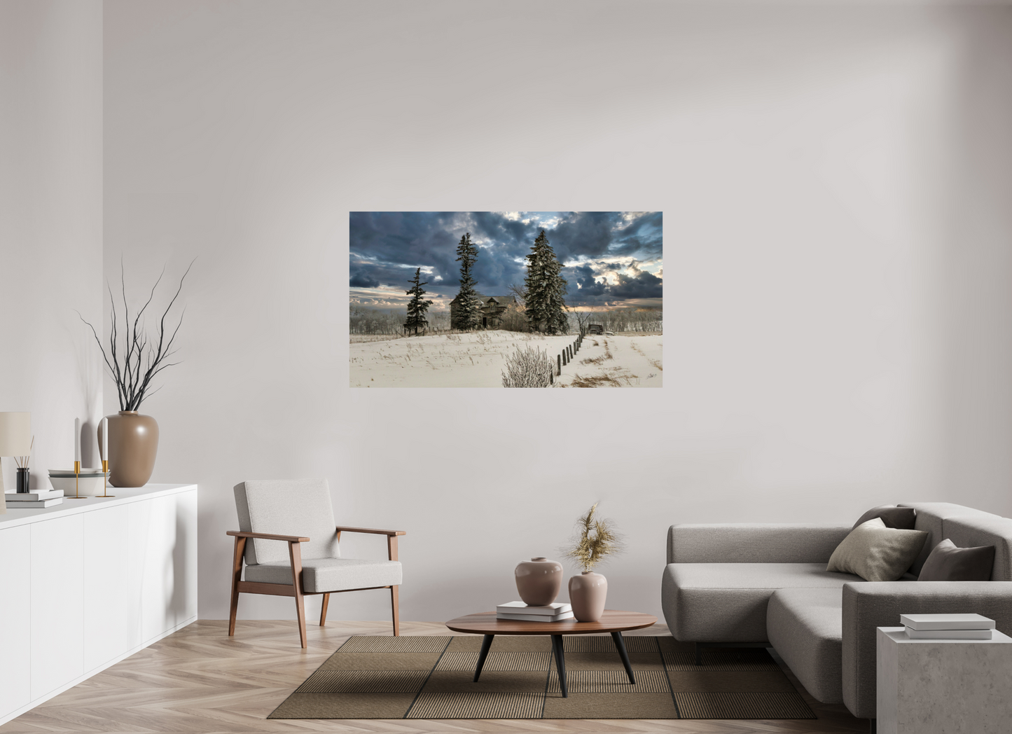 64 x 36″, Metal Prints Storm Clouds of Winter