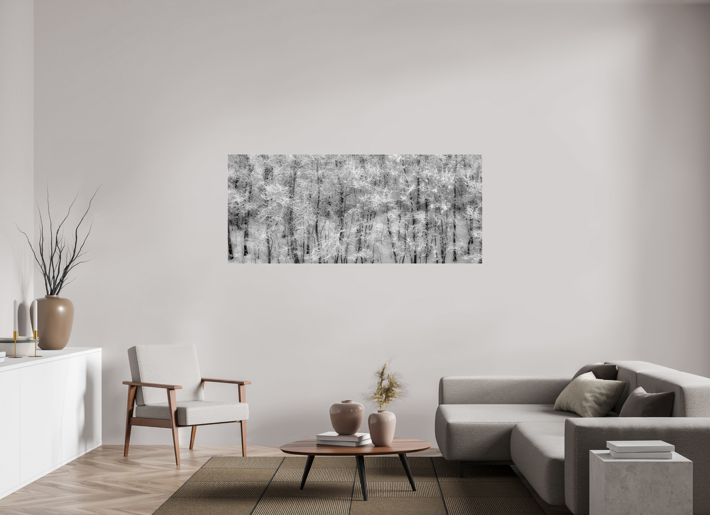 72.3 x 31″, Photo Print Under Acrylic Glass Shades of Winter Metal Acrylic Glass