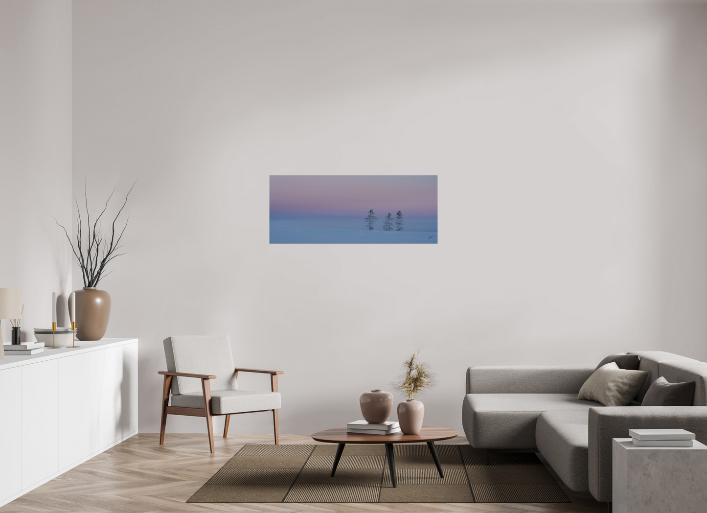 49.3 x 20″, Acrylic Glass. .16 thick Three Pines of Winter