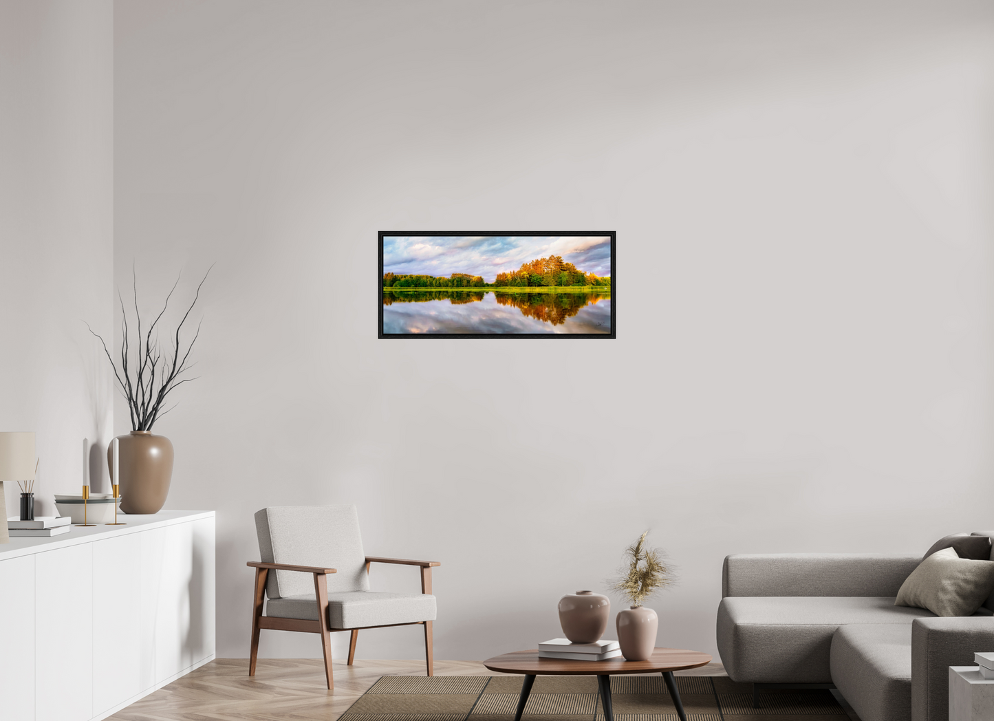37.3 x 16″, Floater Frame Lone Eagle