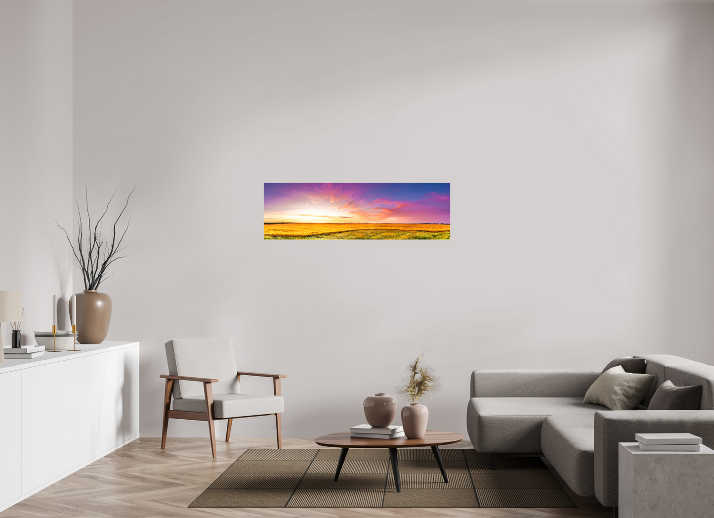 53.3 x 16″, Stretched Canvas Mawby's Field