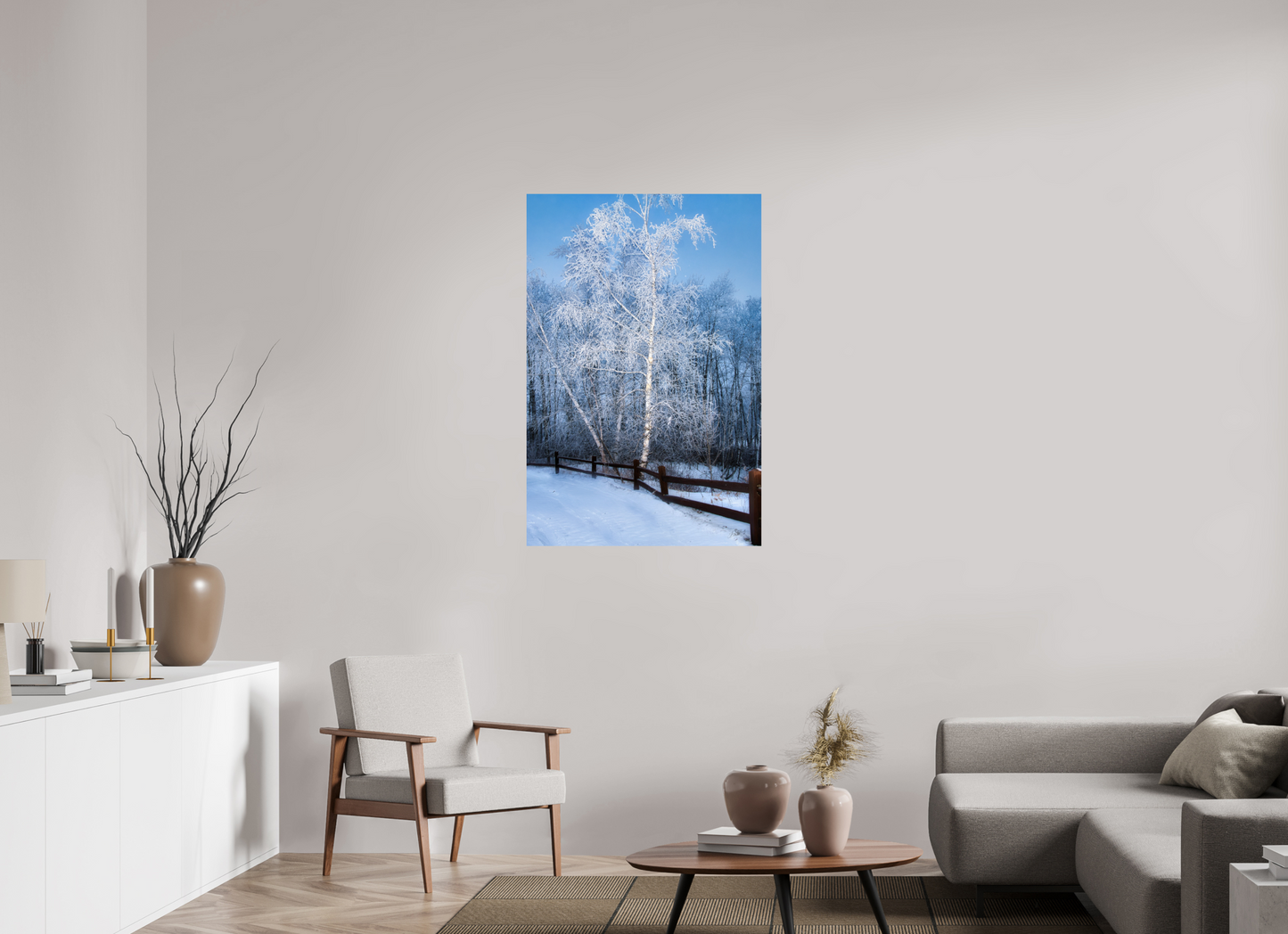 30 x 45″, Photo Print On Fuji Crystal DP II Paper Birch in White