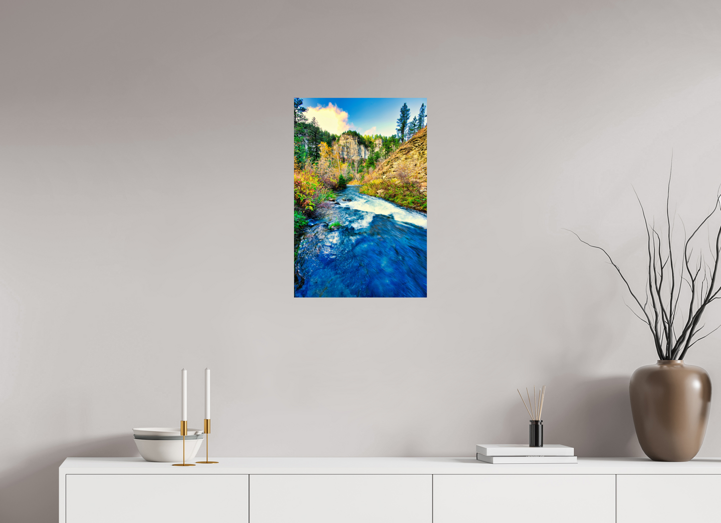 16 x 24″, Metal Prints Spearfish Canyon Stream