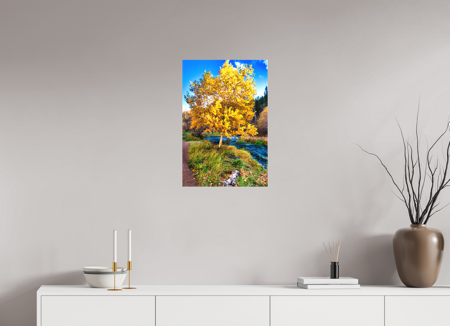 16 x 24″, Fine Textile Canvas Spearfish Canyon Yellow Tree